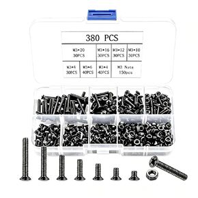 AXK 250Pcs M2 M2.5 M3 Phillips Flat Head Countersunk KM Screws Assortment Set, Laptop Notebook Replacement Screws Kit for Computer, SSD, HDD Electronic Repair in Saudi Arabia