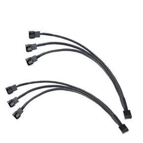 2-Pack 3-Way 4 Pin PWM Fan Splitter Cable - 10.6 Inches / 27 cm, 1x PWM Master to 2X Follower, PC Case Fan 1 to 3 Splitter for Synchronized Cooling in Saudi Arabia