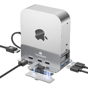 Mac mini M4 Dock & Hub, 6 in 1 Mac mini Hub with 2*USB-A 2*USB-C 10Gbps 3.2 Gen2 Port, SD/TF 170M/s Card Reader, High-Speed Data Transfer Support for Office, Design, Creation, Hanging Stand in Kuwait