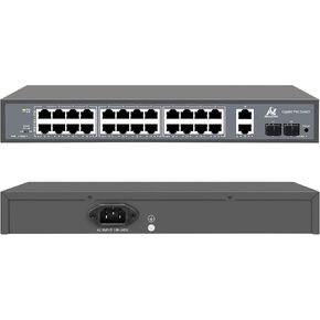 ONWOTE 24 Ports Gigabit PoE Switch 300W, 10/100/1000Mbps Self-Adaptive in Kuwait