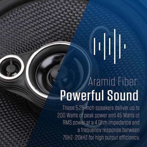 Jensen APEX JS52K 5.25" 3-Way Aramid Fiber Car Speakers Pair 200W Peak in Kuwait