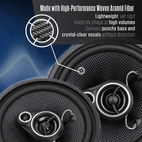 Jensen APEX JS52K 5.25" 3-Way Aramid Fiber Car Speakers Pair 200W Peak in Kuwait