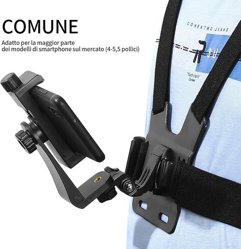 Mobile Phone Chest Adjustable Strap Mount GoPro Chests, Cell Phone Clips Harness Holder Bracket for GoPro Hero 2018/7/6/5/4/3, Session, Action Camera Chest Strap Holder in Kuwait