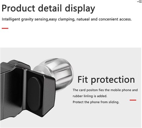 Ultralight Phone Tripod Mount T6061 Aerospace Aluminum 150g 360° Ball Head Auto-Clamp Gravity Sensor Fit 58-88mm Phones for Vlogging/Car/Desktop Filming (YH-BFZ-01C) in Saudi Arabia