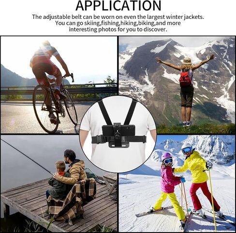 Mobile Phone Chest Adjustable Strap Mount GoPro Chests, Cell Phone Clips Harness Holder Bracket for GoPro Hero 2018/7/6/5/4/3, Session, Action Camera Chest Strap Holder in Kuwait