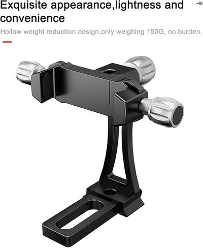 Ultralight Phone Tripod Mount T6061 Aerospace Aluminum 150g 360° Ball Head Auto-Clamp Gravity Sensor Fit 58-88mm Phones for Vlogging/Car/Desktop Filming (YH-BFZ-01C) in Saudi Arabia