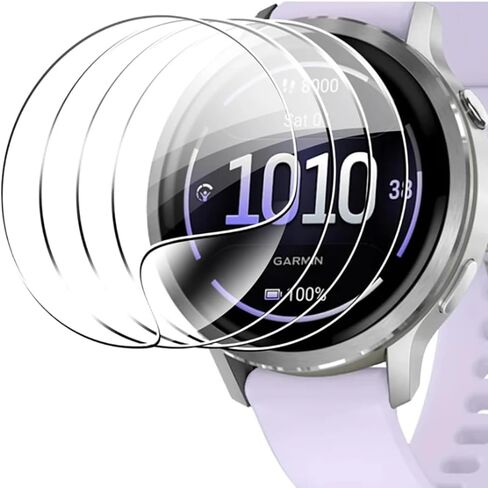 5Pcs Hydrogel Film Screen Protector Compatible With Garmin Venu 4, 45mm Smartwatch Soft HD Clear TPU Film Touch Sensitive, Self-Healing, Anti-Scratch, Ultra-Thin, Easy Installation in Kuwait