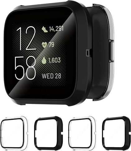Screen Protector Case Compatible with Fitbit Versa 2, 4 Pack Overall TPU Cover Ultra-Thin, Shockproof Scratch-Resistant Smartwatch Cases in Saudi Arabia