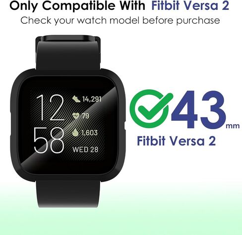 Screen Protector Case Compatible with Fitbit Versa 2, 4 Pack Overall TPU Cover Ultra-Thin, Shockproof Scratch-Resistant Smartwatch Cases in Saudi Arabia