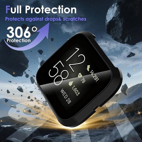 Screen Protector Case Compatible with Fitbit Versa 2, 4 Pack Overall TPU Cover Ultra-Thin, Shockproof Scratch-Resistant Smartwatch Cases in Saudi Arabia
