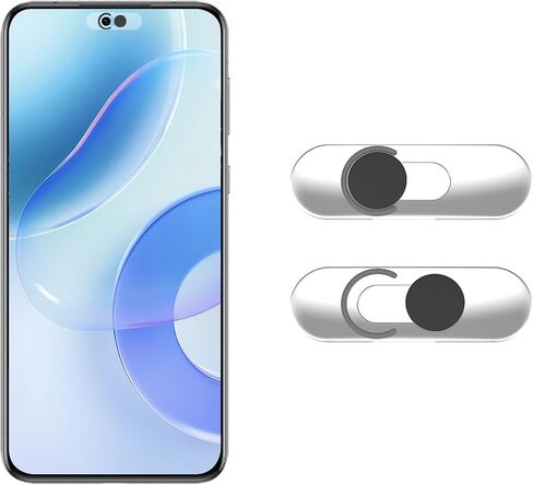 Front Camera Cover Compatible for Smartphones,Webcam Cover Compatible for Pixel/Galaxy/iPad,Protect Privacy and Security,Camera Slide Protection,2 Pack-Black in Kuwait