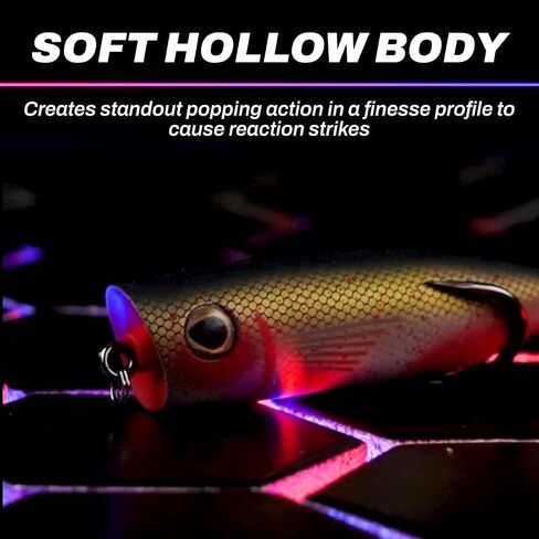 SNAG PROOF Zoo Pop Topwater Lure | Weedless Design for Bass Fishing | Bloddy Shad, 3/8 oz. in Kuwait