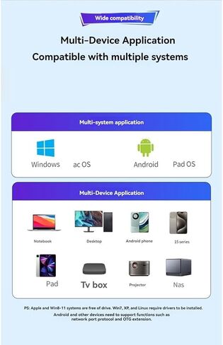 USB-C Ethernet Adapter 1000Mbps USB-C to RJ45 for Notebook in Kuwait