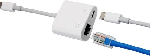 Type C OTG Ethernet Adapter USB C to RJ45 100Mbps Multiport Hub in Kuwait