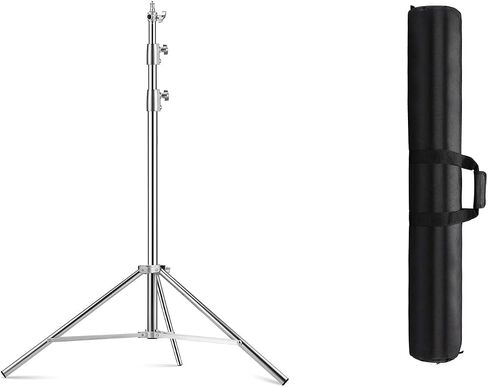 9.2ft Stainless Steel Light Stand with 39in Padded Carrying Bag Set in Saudi Arabia