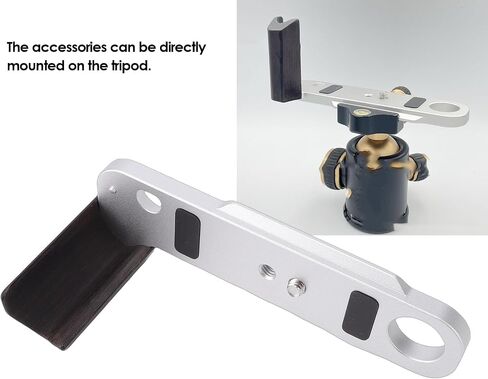 L Shaped Wooden Handle Grip, Camera Wooden Handle Fast Release Plate, Ebony Handgrip Aluminum Alloy Baseplate for F3, F3HD, F3T, Cameras in Saudi Arabia