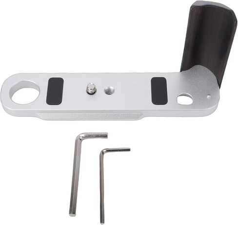 L Shaped Wooden Handle Grip, Camera Wooden Handle Fast Release Plate, Ebony Handgrip Aluminum Alloy Baseplate for F3, F3HD, F3T, Cameras in Saudi Arabia