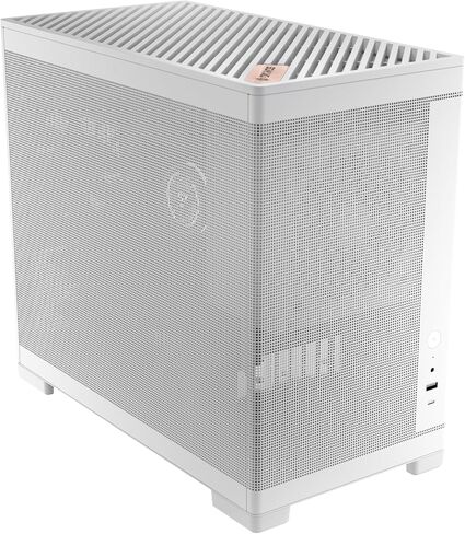 Okinos MiniArt 4 Micro ATX PC case, 2x120mm Reverse 3 Pin Fans & 1x120mm 3 Pin Fan Pre-Installed, 240mm Radiator Support, Compact MATX Case, Front Mounted PSU, MiniArt Series White in Kuwait