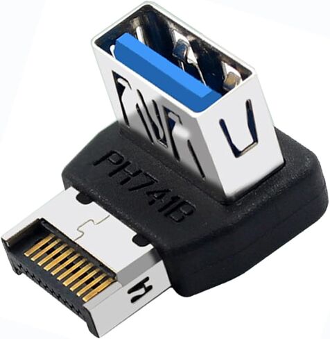 Type-E Male to USB-A Female Adapter 90-Degree Right-Angle for PC Motherboard Internal Header（B） in Saudi Arabia