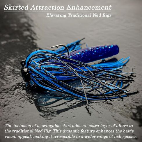 Ned Rig Kit with Ned Rig Jig Heads Hook Bait Worm for Bass Fishing in Saudi Arabia