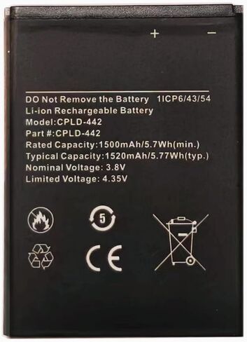 New Upgrade CPLD-442 Battery for Coolpad Belleza 3321 CP3321AT[0 Cycle] - 3.8V Li-Ion Replacement Battery in Kuwait