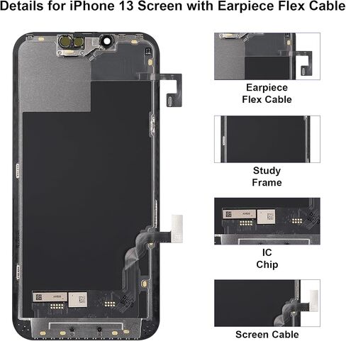 for iPhone 13 Screen Replacement Kit with Earpiece Flex Cable in Kuwait