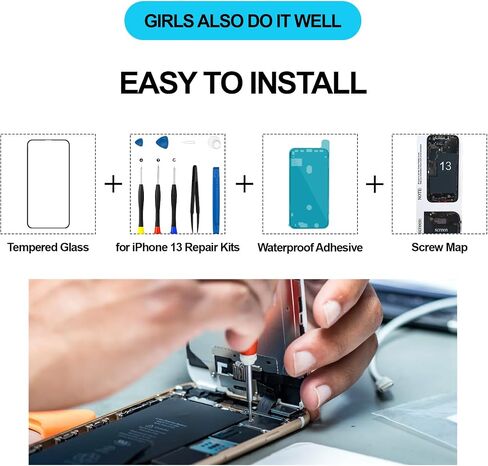 for iPhone 13 Screen Replacement Kit with Earpiece Flex Cable in Kuwait