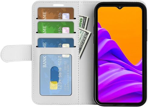 Flip Case for Samsung Galaxy XCover7 Pro XCover 7Pro G766 Wallet Leather Magnetic Protective Cellphone Case Folio Book Cover with Stand & Card Slots (Black) in Kuwait