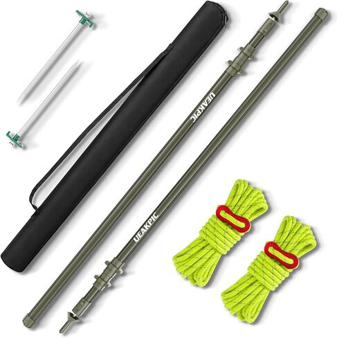 Camping Tarp Poles 3.28-8.2FT Telescoping Tent Poles, Set of 2 in Kuwait