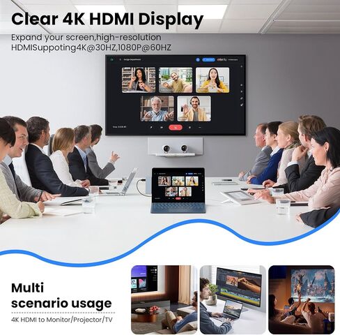 Surface Pro Docking Station 4-in-1 USB C Hub with HDMI USB 3.0/2.0 100W PD in Kuwait