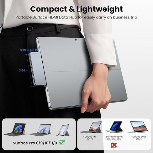 Surface Pro Docking Station 4-in-1 USB C Hub with HDMI USB 3.0/2.0 100W PD in Kuwait