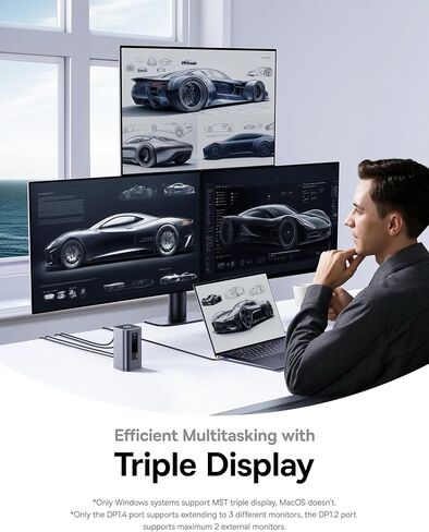 Baseus Spacemate 11-in-1 Docking Station with Power Supply for 3 Monitors in Saudi Arabia