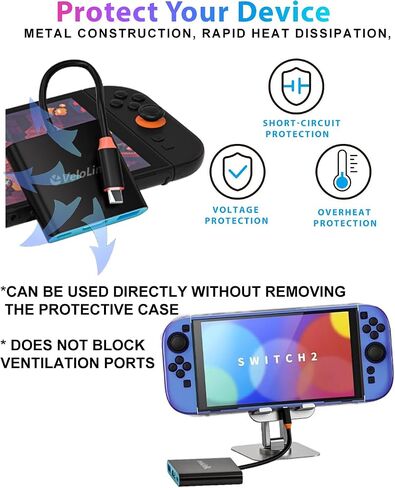 Switch 2 Dock+ Stand kit for Nintendo Switch 2 Portable Dock+HDMI 2.1/PD/USB A 3.2 Interface,Compatible with MASC/Laptops(Requires Manual firmware Update for NS2'S 21 Version) in Saudi Arabia