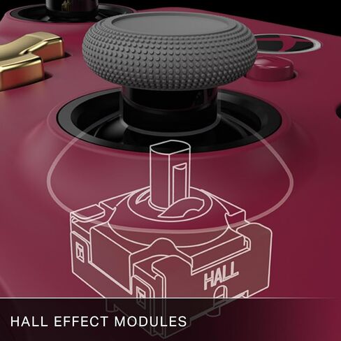 PowerA Advantage Plus Wired Controller for Xbox Series X|S - Ruby, officially licensed, adjustable height thumbsticks, hall effect, mappable buttons, works with Xbox One and Windows 10/11 PC in Saudi Arabia
