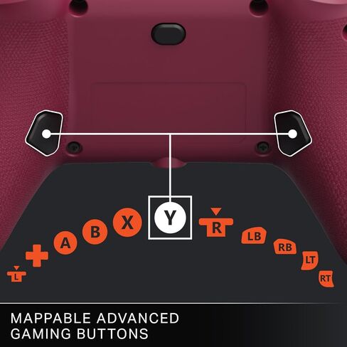 PowerA Advantage Plus Wired Controller for Xbox Series X|S - Ruby, officially licensed, adjustable height thumbsticks, hall effect, mappable buttons, works with Xbox One and Windows 10/11 PC in Saudi Arabia