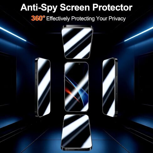 QsmQam for 18 Pro Max Privacy Screen Protector+Camera Lens Protector in Saudi Arabia