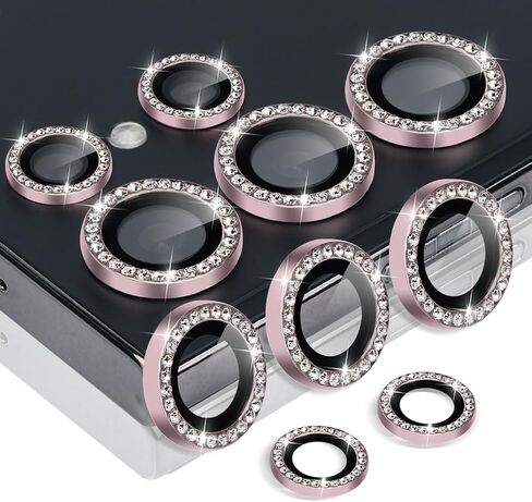 Camera Lens Protector for Samsung Galaxy S24 Ultra, Glitter Silver in Saudi Arabia