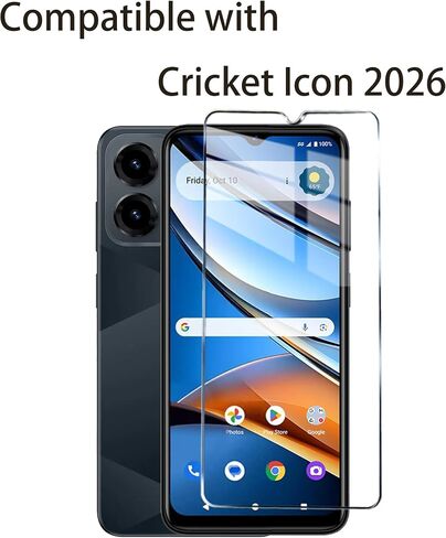 3 Pack Tempered Glass Screen Protectors Compatible with Cricket Icon 2026/AT&T Propel 3 5G, Anti Scratch, Bubble Free, 9H Hardness in Saudi Arabia