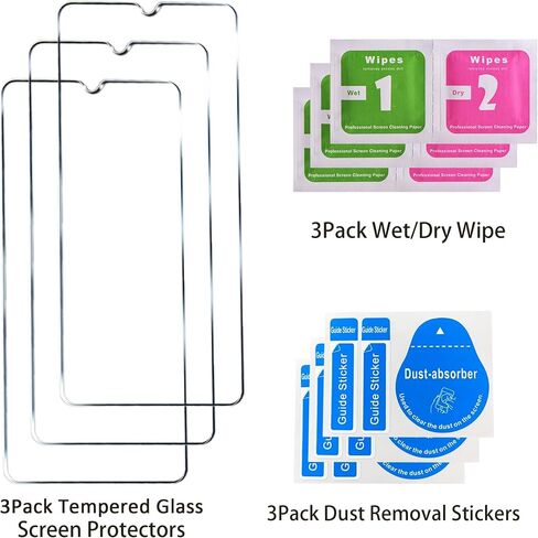 3 Pack Tempered Glass Screen Protectors Compatible with Cricket Icon 2026/AT&T Propel 3 5G, Anti Scratch, Bubble Free, 9H Hardness in Saudi Arabia