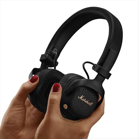 Marshall Milton A.N.C. Wireless On-Ear Headphones - Adaptive Noise Cancellation | 80 Hr Playtime | Microphone for Calls | Durable & Foldable Design for Travel | Spatial Audio - Black in Saudi Arabia