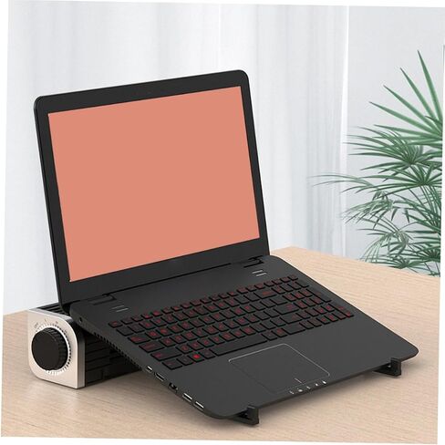 Portable Laptop Cooling Pad with Strong Heat Dissipation and Low Power Consumption, Aluminum Alloy and Abs Material, Adjustable Holder with Rear Plugs for Tablets and Laptops in Kuwait