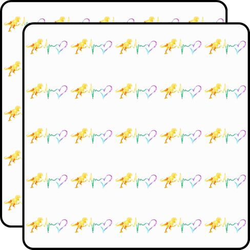 Dinosaur Heartbeat Watercolor Rainbow T-Rex EKG Pulse Line Colorful Prehistoric Dino Lover 1 Inch Vinyl Stickers 50pcs Water Bottle Laptop Phone in Kuwait