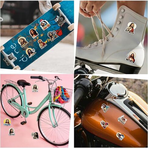 62 Pcs I Saw that Jesus Stickers Funny Cartoon Christian Stickers Pack Waterproof Vinyl Decals for Laptop Book Readers Water Bottles Journal Scrapbook in Kuwait