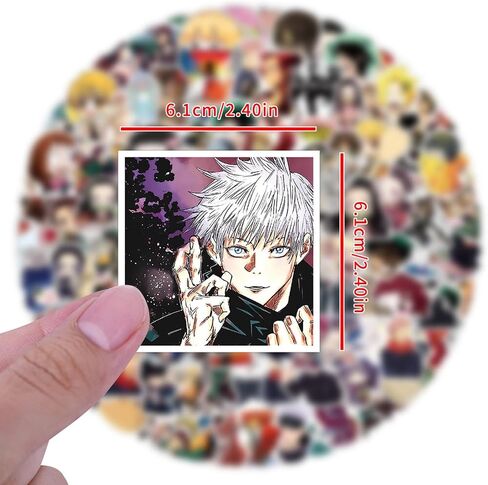 200pcs Cool Classic Anime Mixed Stickers for Teens Water Bottles,Funny Cartoon Vinyl Waterproof Decals for Adults Laptops Bumper Travel Case Journal Scrapbooking in Kuwait