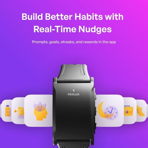 Pavlok 3 Sports (White) – App Controlled Silent Alarm & Habit Trainer Wearable – Vibration/Chime/Zap – Includes Plus (Lifetime Access) – Steps & Sleep Tracking in Kuwait