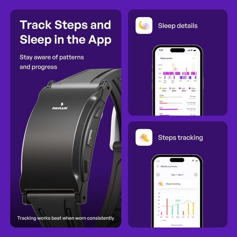 Pavlok 3 Sports (White) – App Controlled Silent Alarm & Habit Trainer Wearable – Vibration/Chime/Zap – Includes Plus (Lifetime Access) – Steps & Sleep Tracking in Kuwait