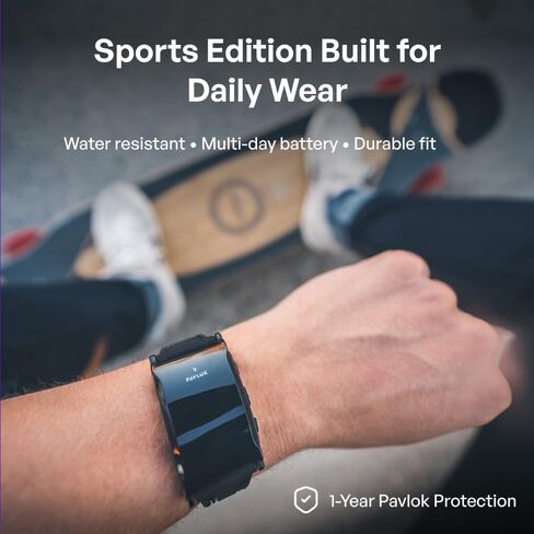 Pavlok 3 Sports (White) – App Controlled Silent Alarm & Habit Trainer Wearable – Vibration/Chime/Zap – Includes Plus (Lifetime Access) – Steps & Sleep Tracking in Kuwait