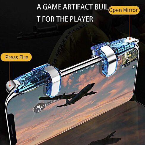 Lizusidtsy Gaming Trigger for Gamepad Mobile Control L1 R1 Game Fire Buttons L1 R1 for Android Ios Joystick in Kuwait