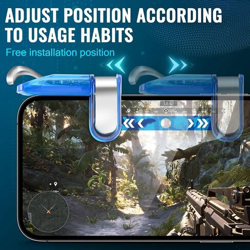 Lizusidtsy Gaming Trigger for Gamepad Mobile Control L1 R1 Game Fire Buttons L1 R1 for Android Ios Joystick in Kuwait