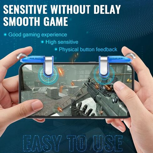 Lizusidtsy Gaming Trigger for Gamepad Mobile Control L1 R1 Game Fire Buttons L1 R1 for Android Ios Joystick in Kuwait
